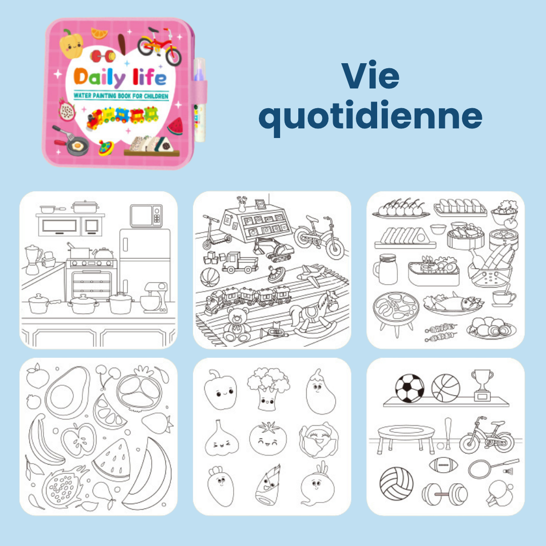 Livre de coloriage magique à l’eau