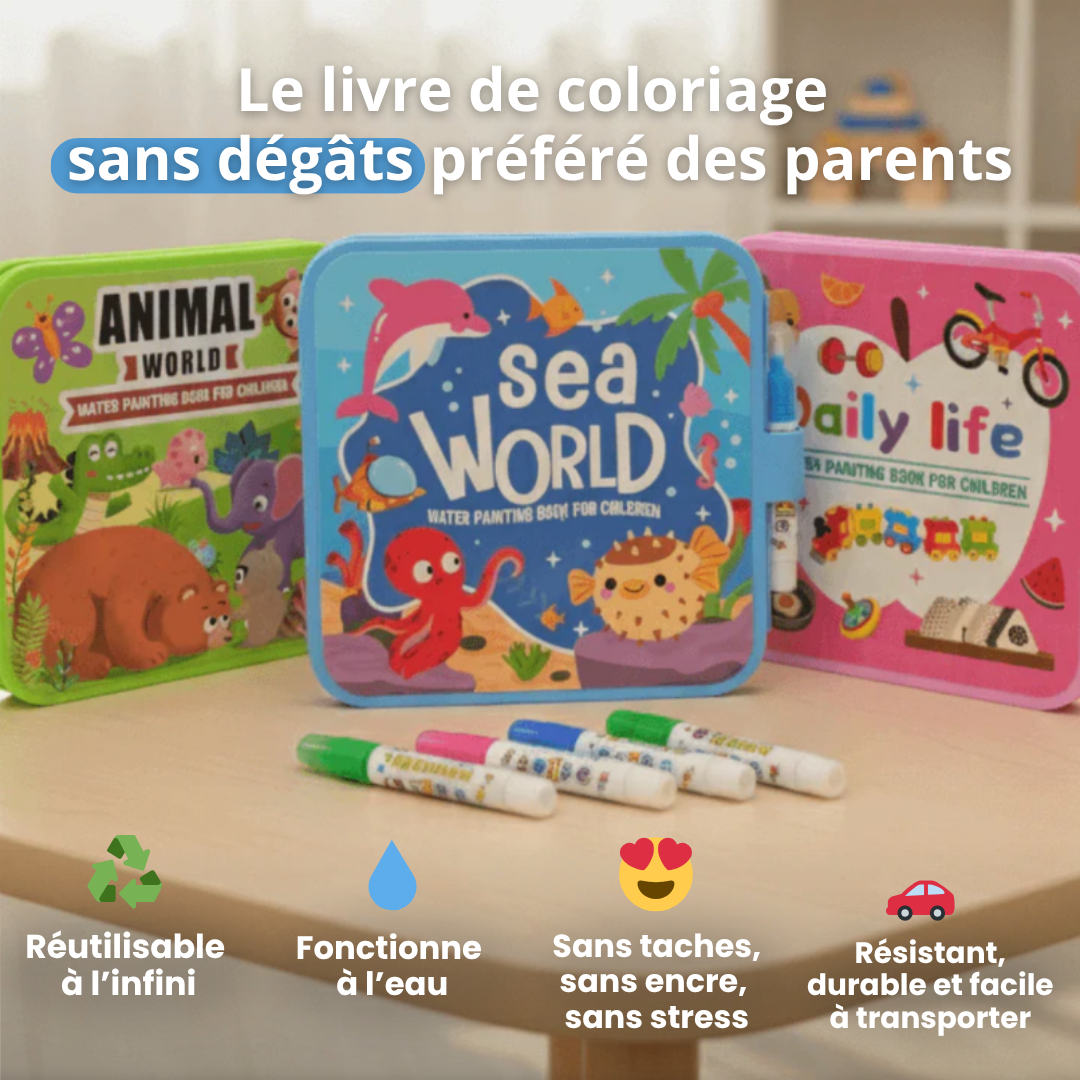 Livre de coloriage magique à l’eau